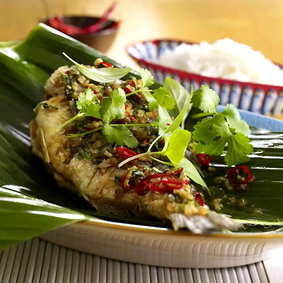 Plaa Nin Laat Prik Bai Horapa fish With Chilli basil Sauce Recipe